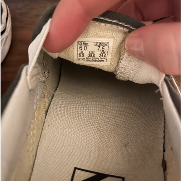 Grey and White Class Slip-On Vans - Picture 5 of 5